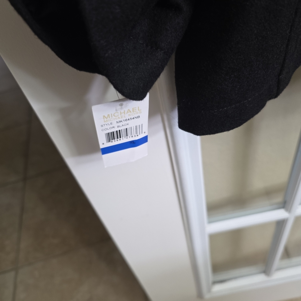 New Michael Kors Classic Black Peacoat for Men - Picture 3 of 4